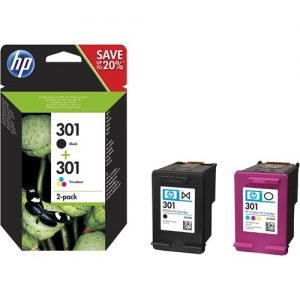 Tinta HP N9J72AE / J3M81AE / CR340 PACK Nº 301 Negro / COLOR