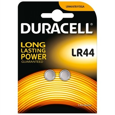 DURACELL PILA BOTON ALCALINA LR44 1,5V BLISTER*2