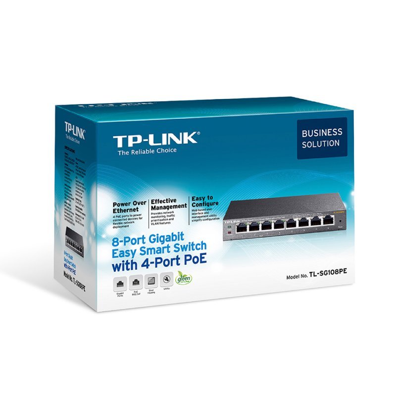 TP-LINK TL-SG108PE Switch 8xGB 4xGB PoE - Imagen 3