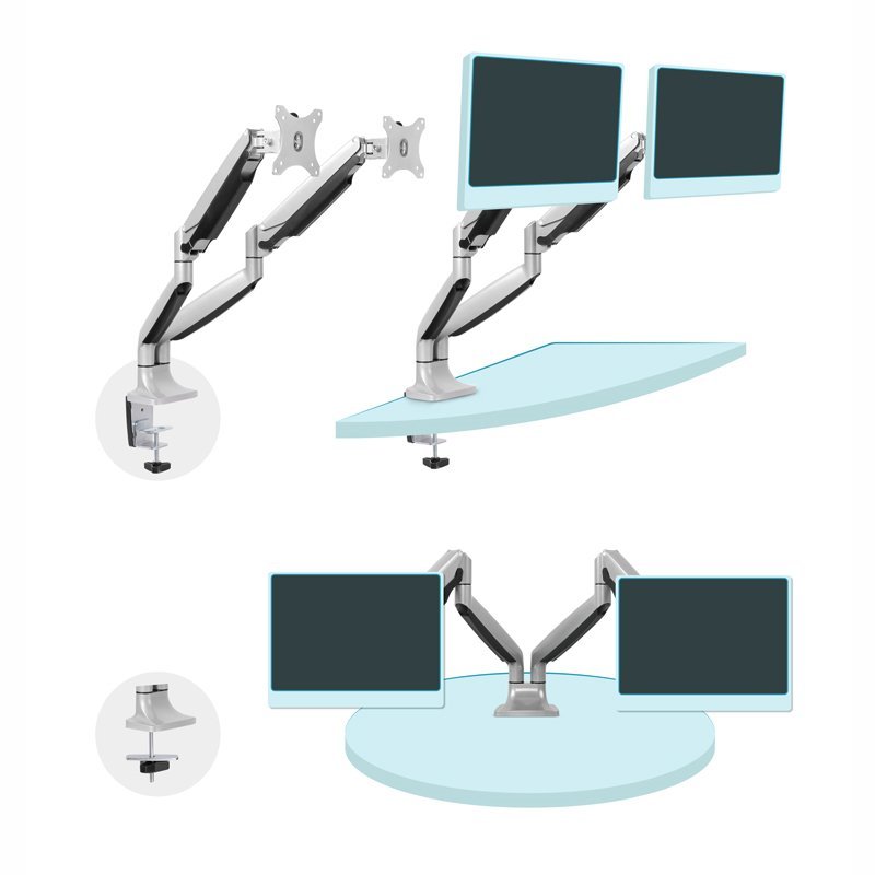 TooQ Soporte mesa incli/gira 2 brazos 13" a 32" - Imagen 4