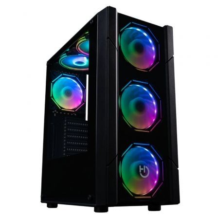 Hiditec Caja ATX V30 PRO ARGB CRISTAL TEMPLADO Negra