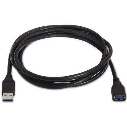 Cable Alargador USB 3.0 Aisens A105-0041/ USB Macho - USB Hembra/ 1m/ Negro - Imagen 2