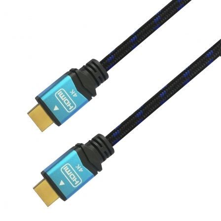Cable HDMI 2.0 4K Aisens A120-0357/ HDMI Macho - HDMI Macho/ 2m/ Negro/ Azul - Imagen 2