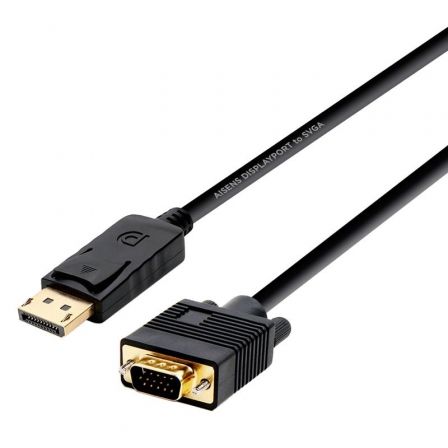 Cable Displayport Macho - VGA Macho/ 2m/ Negro - Aisens A125-0365