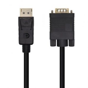 Cable Displayport Macho - VGA Macho/ 3m/ Negro - Aisens A125-0462