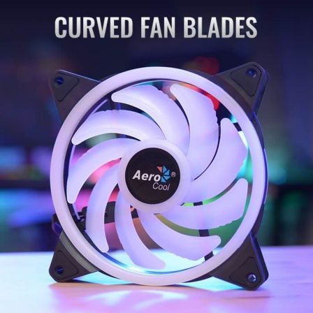 Aerocool Ventilador DUO14 argb fan, 14cm DR - Imagen 4