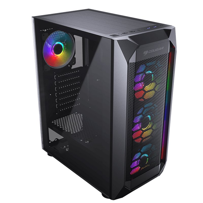 Cougar Caja Semitorre MX410 Mesh-G RGB Negra con ventana - Imagen 2