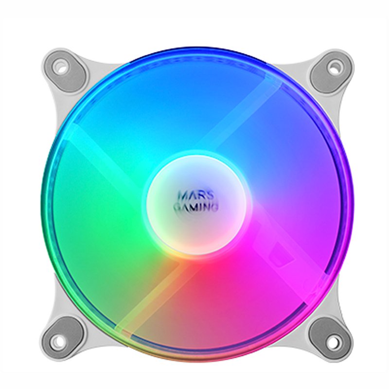 MARS GAMING MFDUO 12CM 2XFANRGB Ult-silent White - Imagen 2