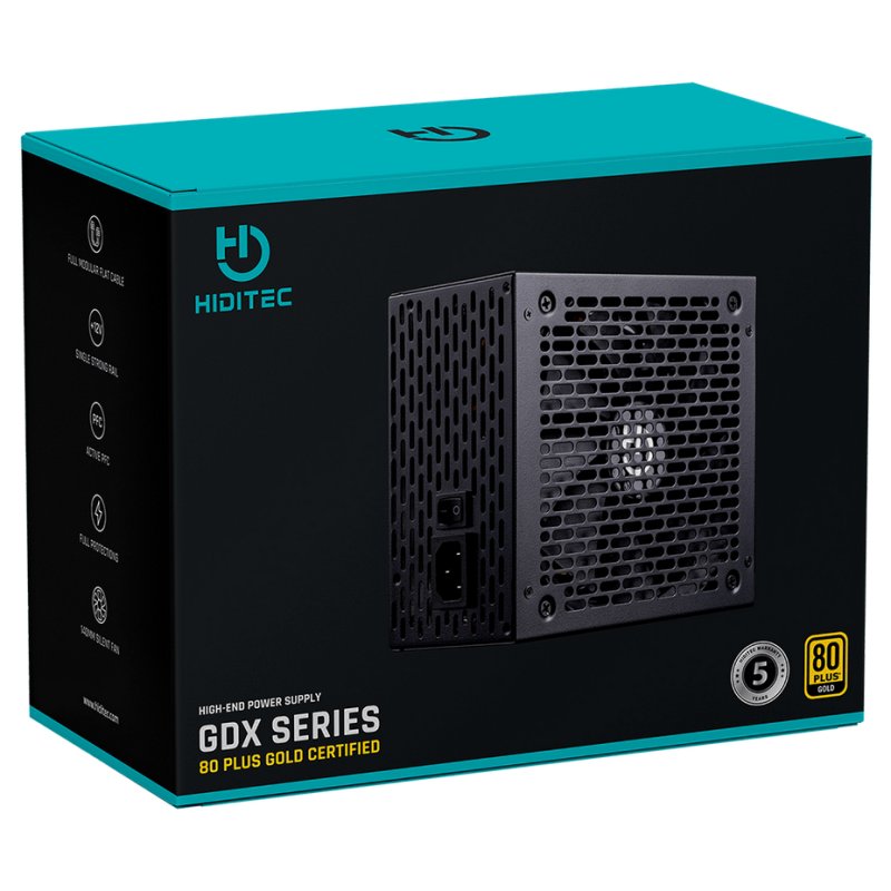 Hiditec Fuente Gaming GDX750 80PLUS Gold Certified - Imagen 4