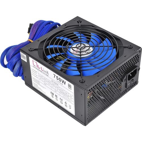 750W L-LINK PFC-ACTIVO 80+ 4SATA 14CM ATX - Imagen 2