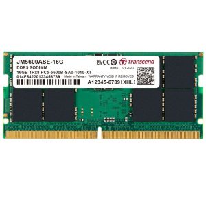 SODIMM 16GB 5600Mhz DDR5 TRANSCEND 1.1V CL40 1Rx8 JM5600ASE-16G