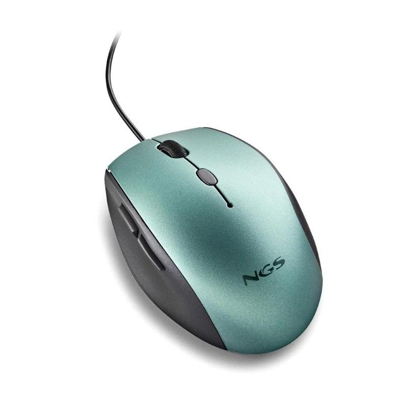 NGS WIRED ERGO SILENT MOUSE + USB TYPE C ADAPT ICE - Imagen 3