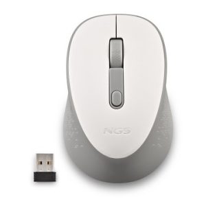 MOUSE NGS WIRELESS DEW WHITE CON NANO RECEPTOR-800/1600 DPI 2,4GHZ BLANCO