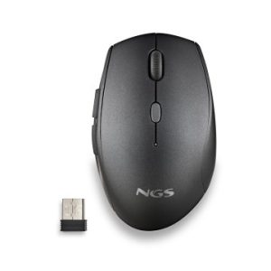 MOUSE NGS WIRELESS ERGO BEE BLACK CON TECLAS SILENCIOSAS NEGRO