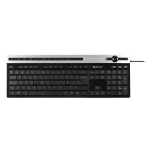 TECLADO MULTIMEDIA UNYKAch A2930 USB DISEÑO SLIM CON 105 TECLAS + 12 MULTIMEDIA COLOR NEGRO