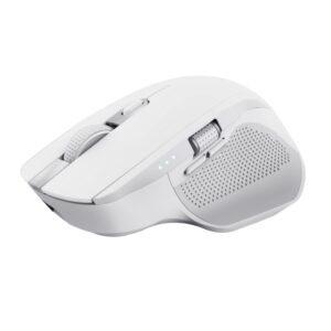 MOUSE TRUST WIRELESS Y BLUETOOTH OZAA+ 24935 BLANCO MULTIDESPOSITIVO RECARGABLE- SENSOR OPTICO - 6 BOTONES - 800/1600/3200DPI - RECEPTOR USB-A/USB-C