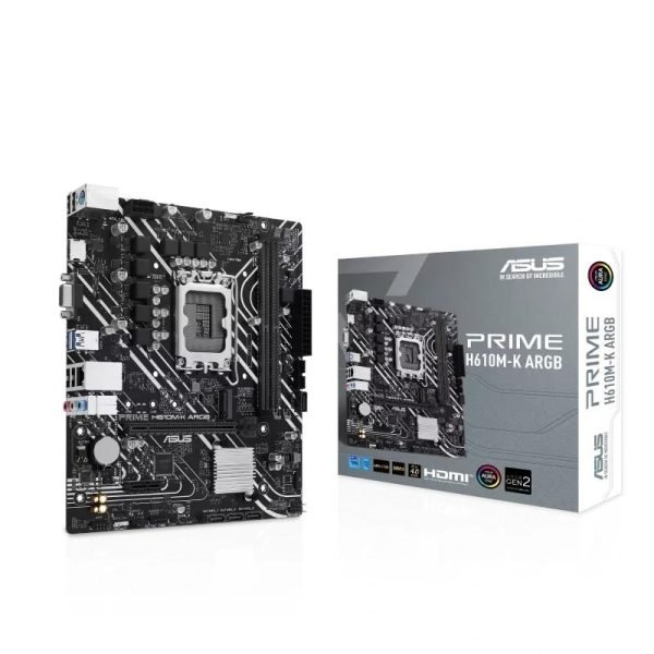 PLACA ASUS PRIME H610M-K INTEL1700 2DDR5 HDMI PCIE4.0 4SATA3 USB3.2 MATX - miniatura 4