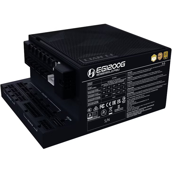 ATX LIAN LI EDGE GOLD 1200W BLACK+HU - Imagen 4