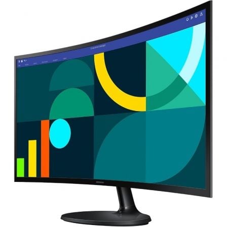 Monitor Curvo Samsung Essential Monitor S3 S36GD S27D364GAU/ 27"/ Full HD/ Negro - Imagen 2