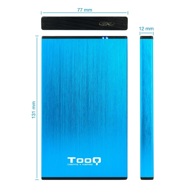 Tooq TQE-2527BL Caja HDD 2.5" USB 3.1 Gen1/USB 3.0 - Imagen 3