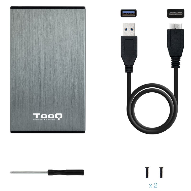 Tooq TQE-2527G Caja HDD 2.5" USB 3.1 Gen1/USB 3.0 - Imagen 4