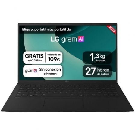 LG Gram 15ZD80T-G.AX55B Ryzen AI 5-340/ 16GB/ 512GB SSD/ 15.6"/ Sin Sistema Operativo