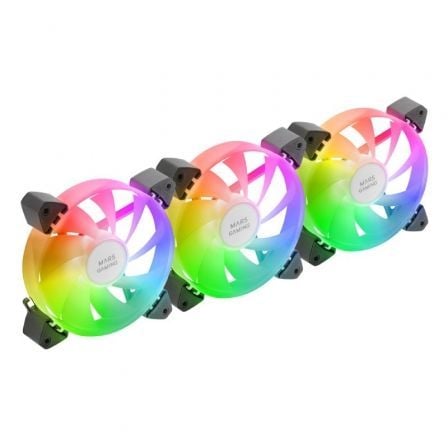 Pack 3 Ventiladores Mars Gaming MF-3A/ 12cm/ ARGB - Imagen 2