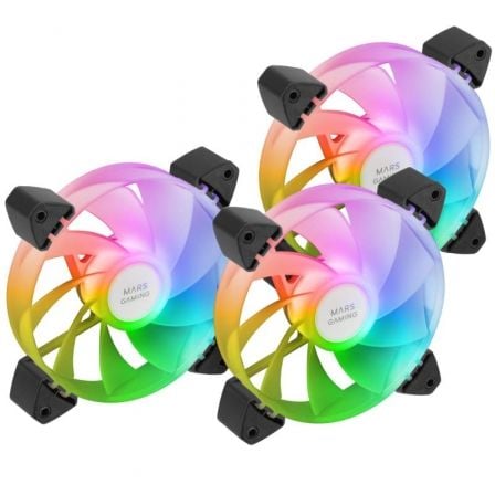 Pack 3 Ventiladores Invertidos Mars Gaming MF-3AR/ 12cm/ ARGB - Imagen 2