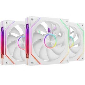 Pack 3 Ventiladores Mars Gaming MF-LINKFINITYKIT2/ 12cm/ ARGB/ Blanco
