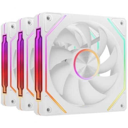 Pack 3 Ventiladores Mars Gaming MF-LINKFINITYKIT2/ 12cm/ ARGB/ Blanco - Imagen 4