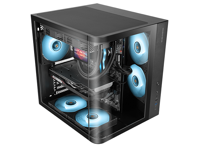 CAJA SEMITORRE ATX MC-CURV NEGRO MARS GAMING