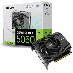 PNY GEFORCE RTX 5060 8GB DDR7 3xDP 1xHDMI RELOJ 2280MHz CUDA 3840 256BIT 145W SINGLE FAN
