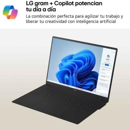 LG Gram Pro 16Z90TR-E.AD88B Intel Core Ultra 7-255H/ 32GB/ 1TB SSD/ GeForce RTX 5050/ 16"/ Win11 - Imagen 2