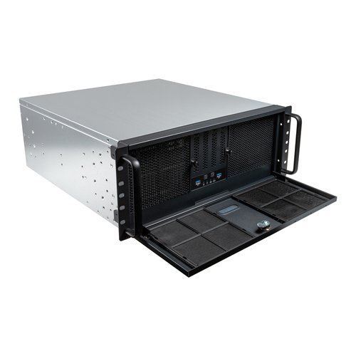 Unykach UK4339H Caja Rack 4U 19" - Tamaños de Disco Soportados 3.5", 2.5" - Filtro Antipolvo - USB-A 3.0, USB-C - Color Negro - Imagen 3
