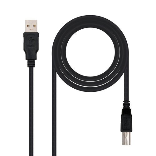 Cable USB Nano Cable USB 2.0 A/M - USB 2.0 B/M 1.8M Negro Impresora
