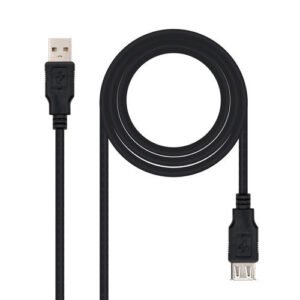 Cable USB Nano Cable USB 2.0 A/M - USB 2.0 A/H 1.0M Negro