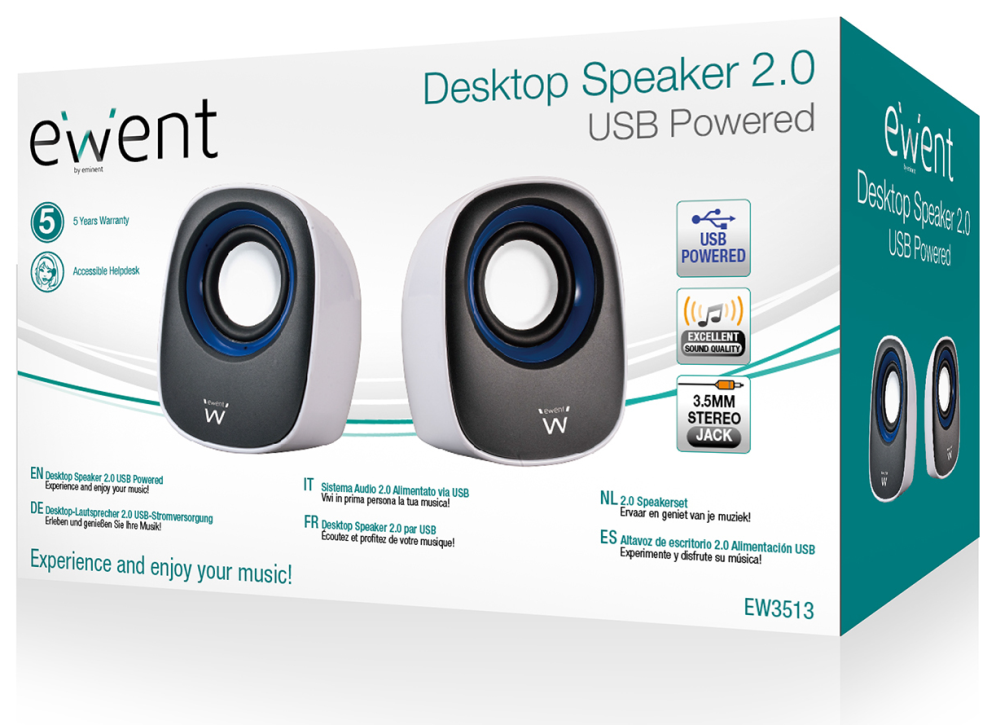 EWENT Altavoces escritorio 2.0 usb - Imagen 4