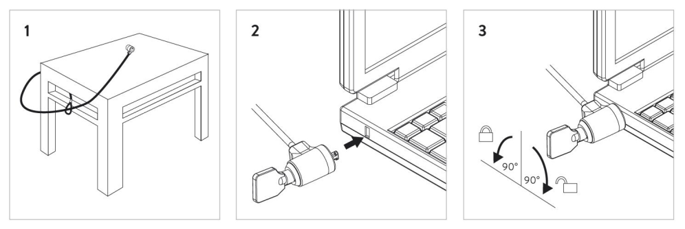 EWENT EW1242 Cable de Seguridad con llave - Imagen 2