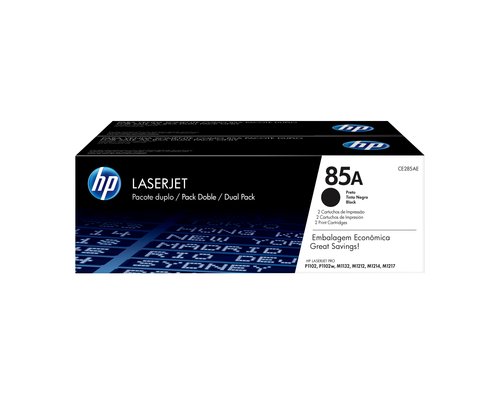 Toner HP CE285AD Nº85A PACK X2 Negro 3.200PAG