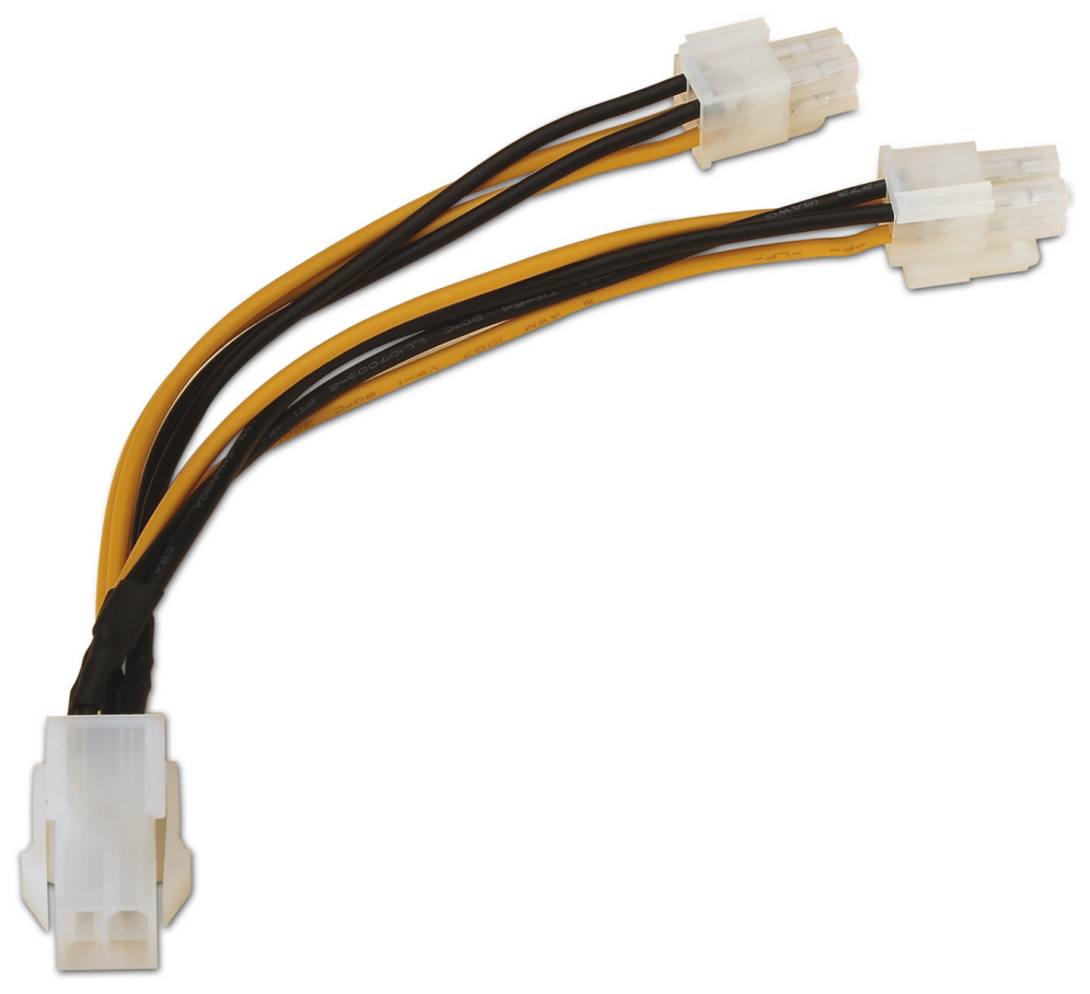 Cable Alimentación para Microprocesador Aisens A131-0166/ 4+4 PIN Macho - Molex 4 PIN Hembra/ 15cm - Imagen 2