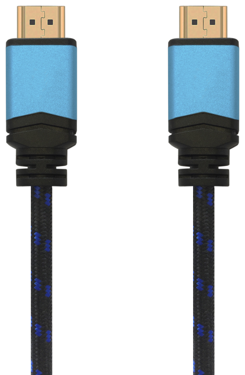 Cable HDMI 2.0 4K Aisens A120-0358/ HDMI Macho - HDMI Macho/ 3m/ Negro/ Azul - Imagen 2