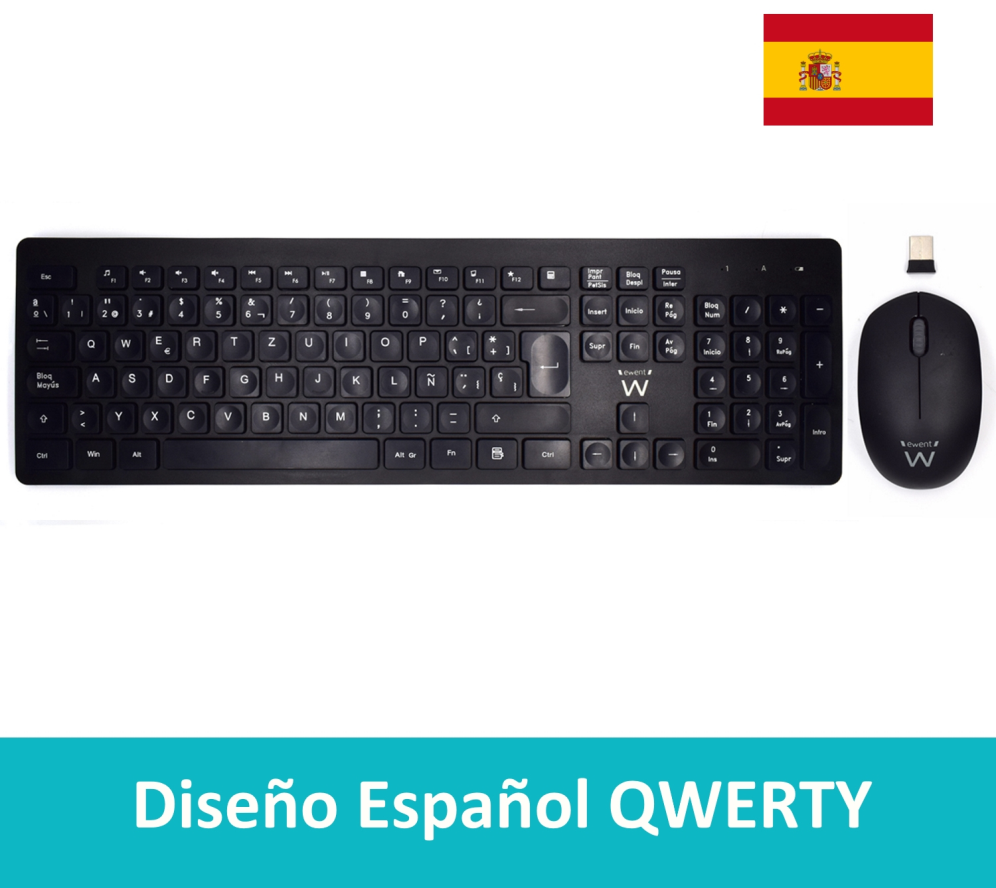 Ewent Teclado+Ratón Inalámbrico EW3256 Negro - Imagen 2