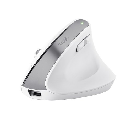 RATON OPTICO WIRELESS ERGONOMICO VERTICAL BAYO+ BLANCO TRUST - Imagen 3