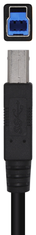 Cable USB 3.0 Impresora Aisens A105-0445/ USB Macho - USB Macho/ 3m/ Negro - Imagen 2