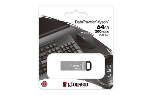 Kingston DataTraveler DTKN 64GB USB 3.2 Gen1 Plata - Imagen 4