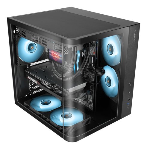 CAJA SEMITORRE ATX MC-CURV NEGRO MARS GAMING - Imagen 3
