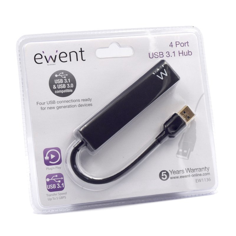 Ewent EW1136 Hub 4 Puertos USB 3.0 - Imagen 3