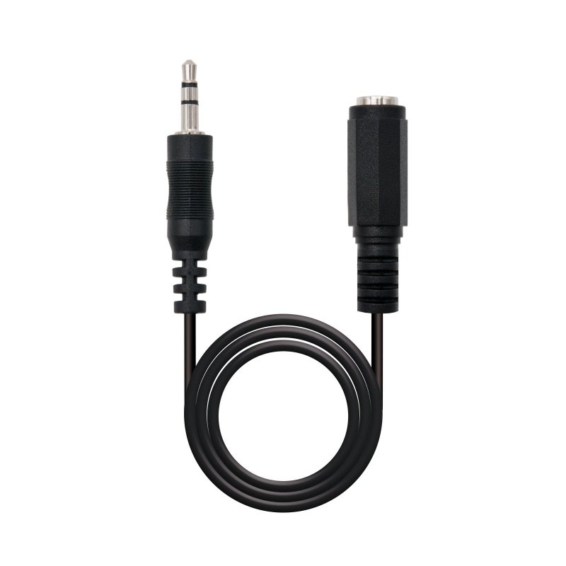 Cable Audio Nano Cable JACK3.5/M - JACK3.5/H Estereo 3,0M Negro