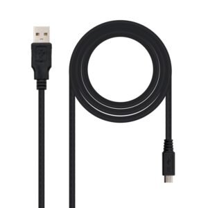Cable USB Nano Cable USB 2.0 A/M - Micro USB 2.0 B/M 0.8 M Negro