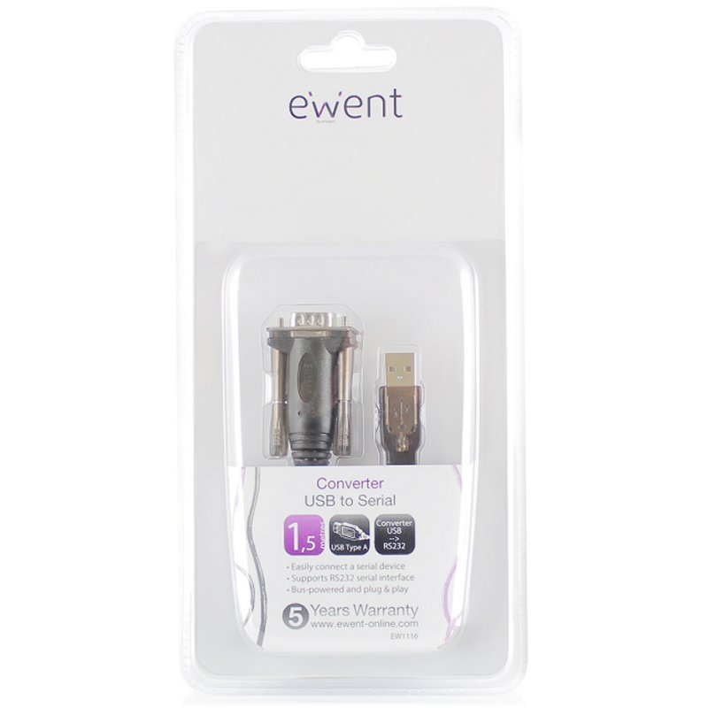 EWENT EW1116 Cable USB a Serie - Imagen 2